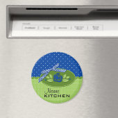 水玉模様バラマグネット、青 マグネット (インサイチュ (食洗機))