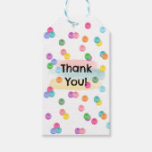 水玉模様バースデーパーティー招待状 ギフトタグ (正面)