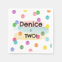 水玉模様バースデーパーティー招待状