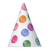 水玉模様バースデーパーティー招待状 パーティーハット (右)