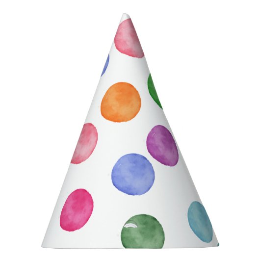 水玉模様バースデーパーティー招待状 パーティーハット (右)