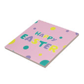 水玉模様パステルピンクハッピーイースター タイル (側面)