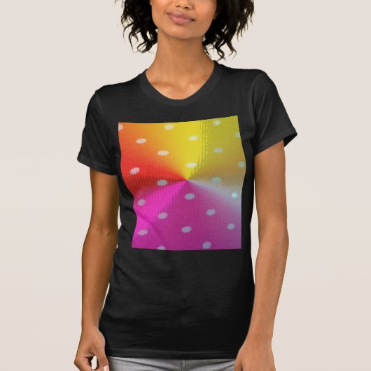 水玉模様パターンカラフルの色 Tシャツ (正面)