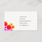 水玉模様パターンカラフル/ 名刺 (裏面)