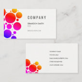 水玉模様パターンカラフル/ 名刺 (正面/裏面)