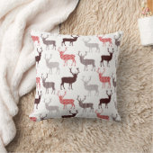 水玉模様パターンシカの雄鹿またはトナカイのクリスマス クッション (ブランケット)