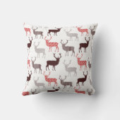 水玉模様パターンシカの雄鹿またはトナカイのクリスマス クッション (裏面)