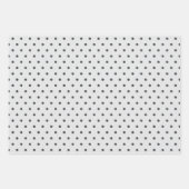 水玉模様パターンセット3ブルーブルゴーニュグレー ラッピングペーパーシート (正面3)