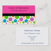 水玉模様パターントレンディー 名刺 (正面/裏面)