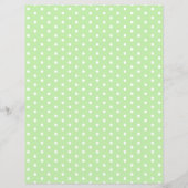 水玉模様パターンパステルグリーンスクラップブック紙 (正面)