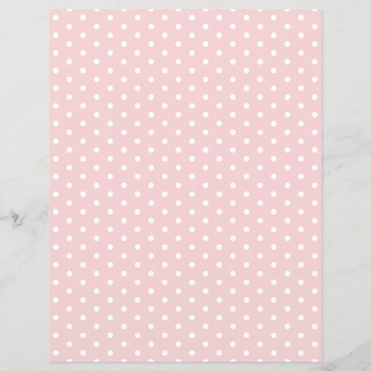 水玉模様パターンパステルピンクスクラップブック紙 (裏面)
