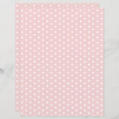 水玉模様パターンパステルピンクスクラップブック紙 (正面/裏面)