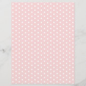 水玉模様パターンパステルピンクスクラップブック紙 (正面)