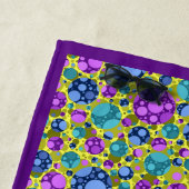 水玉模様パターンピンクブルーティール（緑がかった色）- ビーチタオル (インサイチュ)