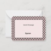 水玉模様パターンフラットノートカード ノートカード (裏面)