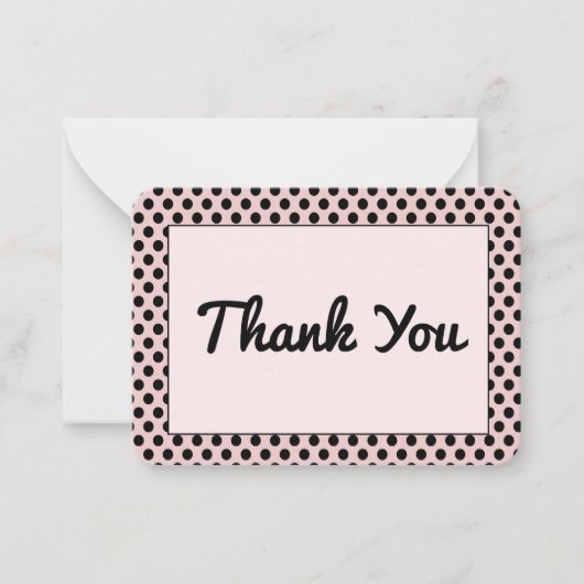 水玉模様パターンフラットノートカード ノートカード (正面)