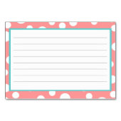 水玉模様パターンレシピカード テーブルナンバー (裏面)