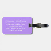 水玉模様パターン名：紫のラゲッジタグ ラゲッジタグ (裏面横)