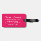 水玉模様パターン名：赤ラゲッジタグ ラゲッジタグ (裏面横)