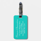 水玉模様パターン名aquaラゲッジタグ ラゲッジタグ (裏面縦)