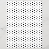水玉模様パターン白黒スクラップブック紙 (裏面)
