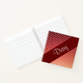 水玉模様パターン（の模様が）ある日記ノート ノートブック (内部)