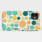 水玉模様パターン |アクアイエローオレンジ Case-Mate iPhoneケース (裏面(横))