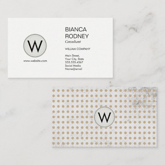 水玉模様パターン/グレンジテクスチャ 名刺 (正面/裏面)