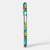 水玉模様パターン(ピンクブルーティール（緑がかった色）) - Case-Mate iPhoneケース (裏面 / 左)