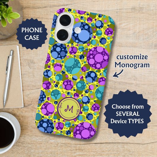 水玉模様パターン(ピンクブルーティール(緑がかった色)) - Case-Mate iPhoneケース