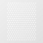 水玉模様パターン | ミニマリストの白い斑点のあるトイレ ウィンドウサイン (シート)