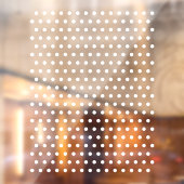 水玉模様パターン | ミニマリストの白い斑点のあるトイレ ウィンドウサイン (シート2)