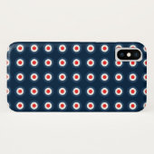 水玉模様パターン – 青い赤い白 Case-Mate iPhoneケース (裏面(横))