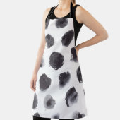 水玉模様パターン：黒、グレー。 エプロン (インサイチュ)