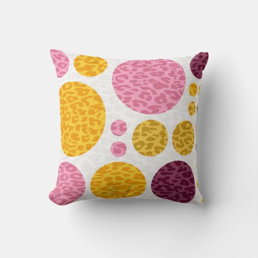 水玉模様パターン | Leopard Print クッション (正面)