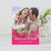 水玉模様パレードの写真の保存日付のショッキングピンク セーブザデート (スタンド正面)