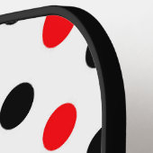 水玉模様パーソナライズされたはピクルバの漬物を取ろう ピックルボールラケット (左詳細)