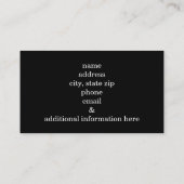 水玉模様パーソナライズされたカスタマイズ 名刺 (裏面)