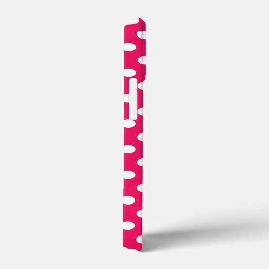 水玉模様パーソナライズされた赤ピンク白ipadケース Case-Mate iPhoneケース (裏面 / 右)