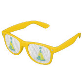 水玉模様パーティーハットニューイヤー誕生日ビーフシェード レトロサングラス (アングル)