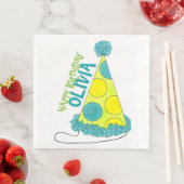 水玉模様パーティーハットハッピーバースデーお祝い (インサイチュ)