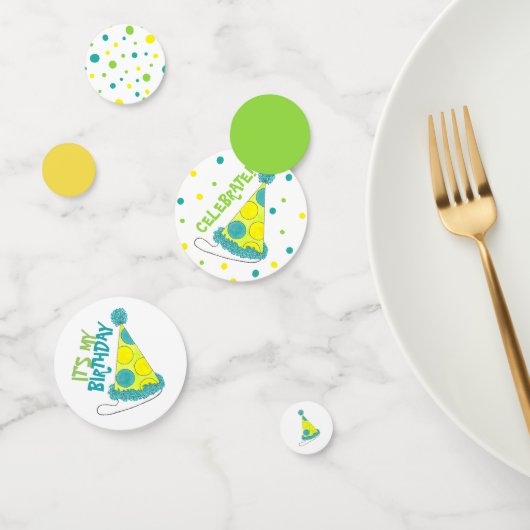 水玉模様パーティーハットハッピーバースデーお祝い コンフェッティ (グループ)