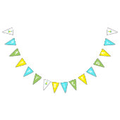 水玉模様パーティーハットハッピーバースデーお祝い バンティングフラッグ (全)