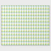 水玉模様パーティーハット誕生日新年お祝い ラッピングペーパー (フラット)