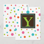 水玉模様パーティーバンティングバナーポストカード ポストカード (正面/裏面)