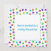 水玉模様パーティー 招待状 (正面)