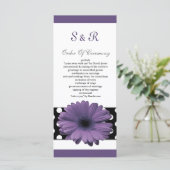 水玉模様パープルデイジー結婚式 プログラム (スタンド正面)