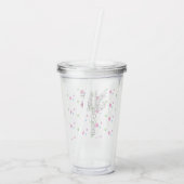 水玉模様パームツリーカスタムモノグラム アクリルタンブラー (裏面)