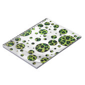 水玉模様ヒョウ黒緑 ノートブック (左側)