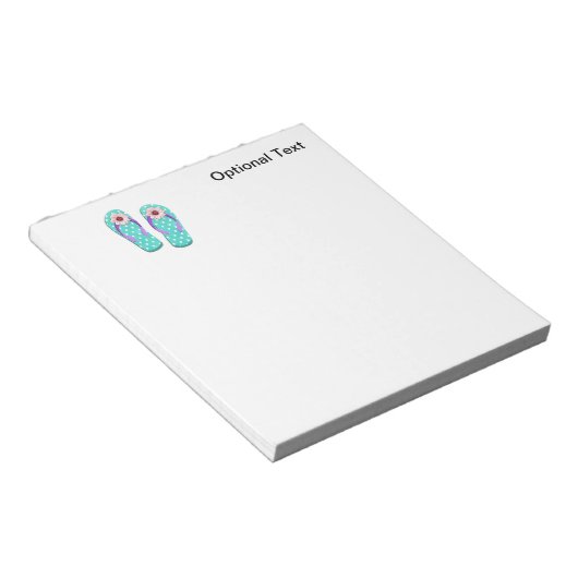 水玉模様ビーチサンダル ノートパッド (アングル)